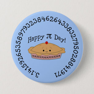 Happy Pi Day Pie Ronde Button 7,6 Cm