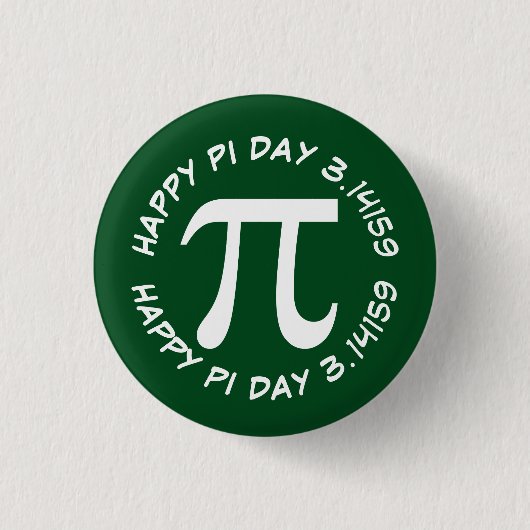 Happy Pi Day Ronde Button 3,2 Cm (Voorkant)