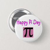 Happy Pi Day Ronde Button 5,7 Cm (Voorkant /achterkant)