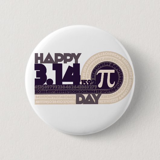 Happy pi Day Ronde Button 5,7 Cm (Voorkant)