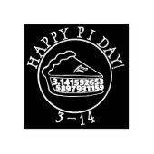 Happy Pi Day taartstempel Rubberstempel (Afrduk)