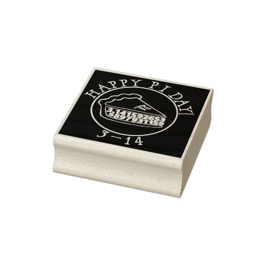 Happy Pi Day taartstempel Rubberstempel (Stempel)