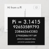 Happy Pi Day - Wiskunde / cijfers Briefkaart (Voorkant / Achterkant)