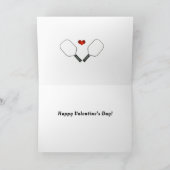 Happy Pickleball Balentine's Day Kaart (Binnen)
