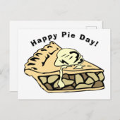 Happy Pie Day - Apple Pie Briefkaart (Voorkant / Achterkant)