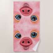 Happy Pig Beach Handdoek (Voorkant)