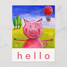 Happy Pig Briefkaart