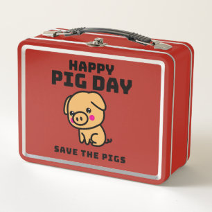 Happy Pig Day save the Pigs Pig save