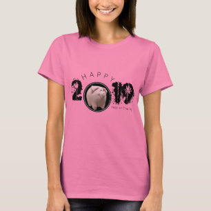 Happy PIg Jaar 2019 Origineel 3D Woman T-shirt