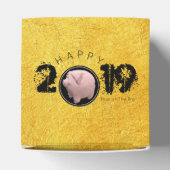 Happy PIg Jaar 2019 Originele 3D Gold Favor Box C Bedankdoosjes (Bovenkant)