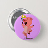 Happy Piglet Button (Voorkant /achterkant)