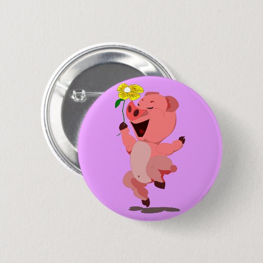 Happy Piglet Button (Voorkant /achterkant)