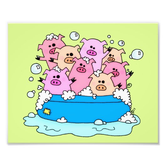 Happy Pigs Art Print Foto Afdruk (Voorkant)