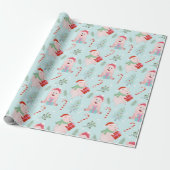 Happy Pigs-kerstpatroon Cadeaupapier (Uitgerold)