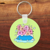 Happy Pigs Sleutelhanger (Voorkant)