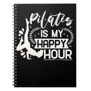 Happy Pilates Instructor Girl Funny Pilates Lover Notitieboek