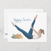 Happy Pilates Pasen Briefkaart (Voorkant / Achterkant)
