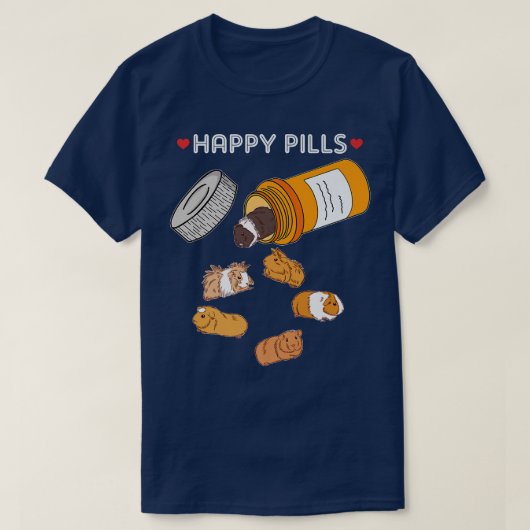Happy Pill Guinea Pig Premium T-shirt (Design devant)