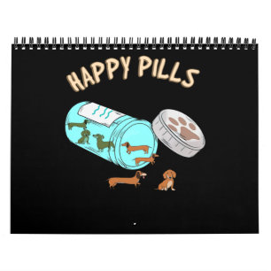 Happy Pills Dachshund Cute Dog Lover Kalender