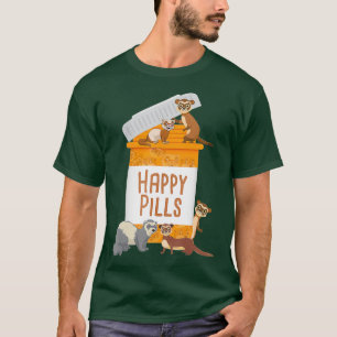Happy Pills - Ferret Zoo Dierenvriend Pet Owner T-shirt