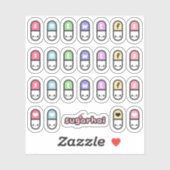 Happy Pills Medicatie Planner Sticker (Vel)