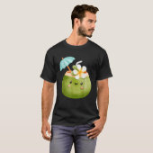 Happy Pina Colada Aloha Stranden Hawaii Hawaii T T-shirt (Voorkant volledig)
