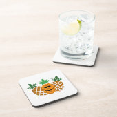 Happy Pineappel-ontwerp - Hard Plastic onderzetter (Rechterzijde)