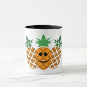Happy Pineapple Design - Black 11 oz Combo Mug (Centre)
