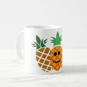Happy Pineapple Design - Blanc 11 oz Classic Mug (Devant gauche)