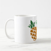 Happy Pineapple Design - Blanc 11 oz Classic Mug (Gauche)