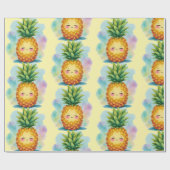 Happy Pineapple Wrapping Paper Cadeaupapier (Vlak)
