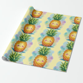 Happy Pineapple Wrapping Paper Cadeaupapier
