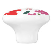 Happy Pink Blossoms Keramische Knop (Zijkant)