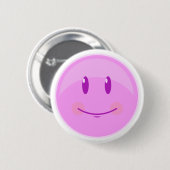 Happy Pink Face Ronde Button 5,7 Cm (Voorkant /achterkant)