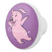 Happy Pink Jumping Thunder_Cove Keramische Knop (Rechts)