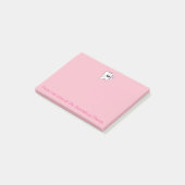 Happy Pink Tooth en Brush Post-it® Notes (Schuin)