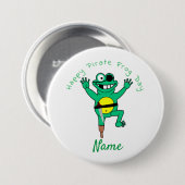 Happy Pirate Frog Day Thunder_Cove Ronde Button 7,6 Cm (Voorkant /achterkant)