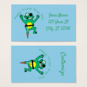 Happy Pirate Frog Day Thunder_Cove Visitekaartje (Voorkant /achterkant)