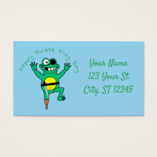 Happy Pirate Frog Day Thunder_Cove Visitekaartje