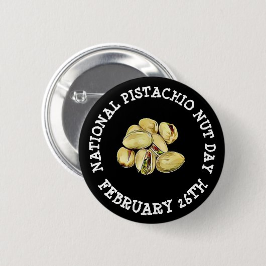 Happy Pistachio Nut Day 26 februari Button (Voorkant /achterkant)