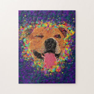 Happy Pit Bull Pop Art Legpuzzel