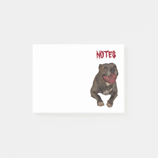 Happy Pitbull Post-it® Notes (Voorkant)