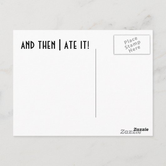 Happy Pizza! Briefkaart (Achterkant)