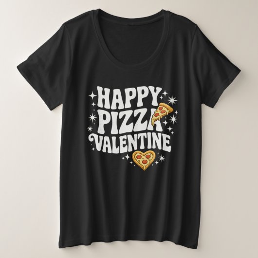 Happy Pizza Valentine Funny Pizza Love Design (Design devant)