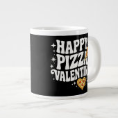 Happy Pizza Valentine Funny Pizza Love Design Extra Grote Beker (Voorkant rechts)