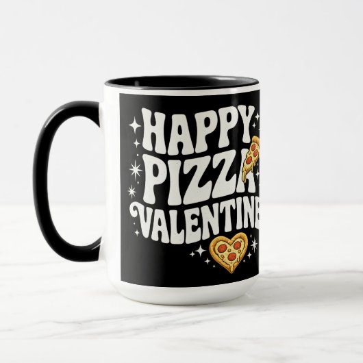 Happy Pizza Valentine Funny Pizza Love Design Mok (Links)