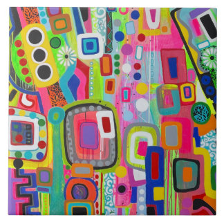 Happy Place 6 x 6 keramische Tegel Tegeltje