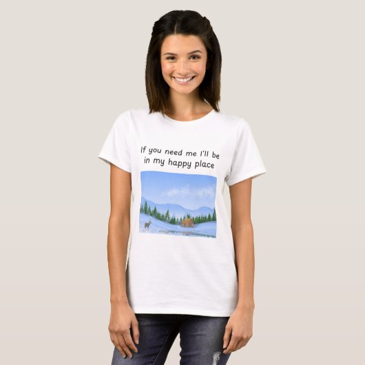 Happy Place Cabin T-shirt (Voorkant volledig)