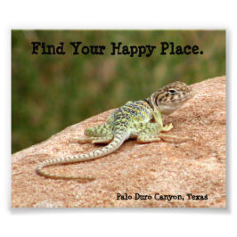 Happy Place Lizard Print Foto Afdruk
