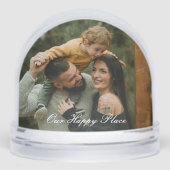 Happy Place Simple Modern Script 2 Family Photo (Avant)